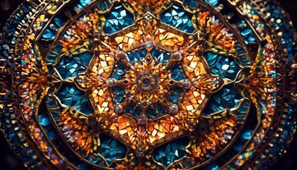 decorating the kaleidoscope intricately